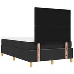 vidaXL Lit à ressorts avec matelas et banc noir 120x190 cm Tissu