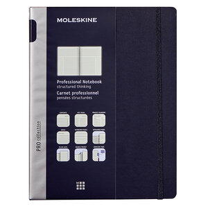 Carnet professionnel moleskine rigide noir  19 x 25 cm - ivoire ligné - 192 pages