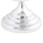 vidaXL Sculpture de globe Argent 16.5x14x26 cm Aluminium