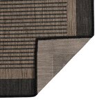 vidaXL Tapis à tissage plat d'extérieur 160x230 cm Marron foncé