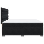 vidaXL Sommier à lattes de lit avec matelas Noir 180x200 cm Velours