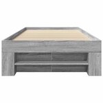 vidaXL Cadre de lit sans matelas sonoma gris 75x190 cm