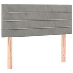 vidaXL Sommier à lattes de lit et matelas gris clair 120x190cm velours