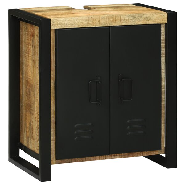 vidaXL Meuble sous lavabo 55x35x60 cm Bois massif en manguier brut