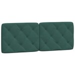 vidaXL Cadre de lit avec tête de lit Vert foncé 140x190 cm Velours