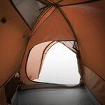 vidaXL Tente de camping à dôme 4 personnes gris et orange imperméable