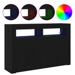 vidaXL Buffet Chêne noir Bois aggloméré 116 x 30 x 75 cm Buffet moderne