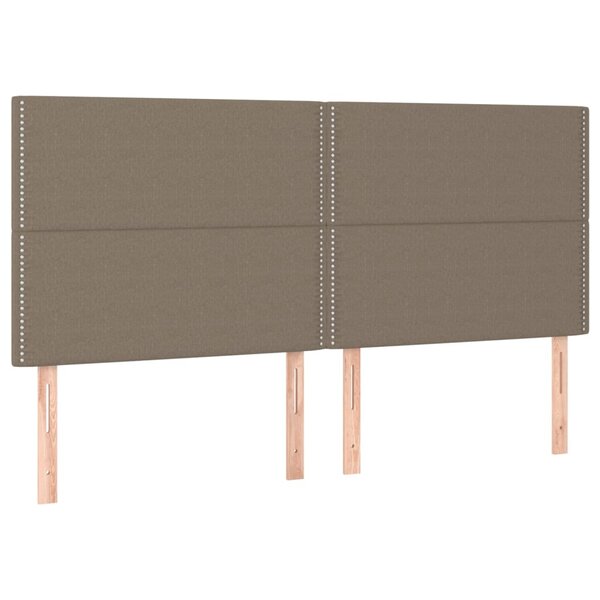 vidaXL Têtes de lit 4 Pièces Taupe 90x5x78/88 cm Tissu
