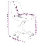 vidaXL Chaises pivotantes à manger lot de 4 Crème Tissu