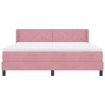 Lit Box Spring vidaXL avec Matelas Rose 180x200 cm Velours