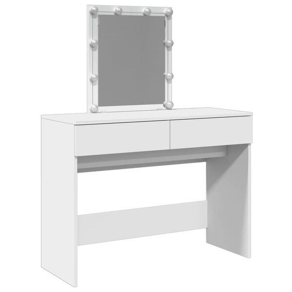 vidaXL Coiffeuse avec LED blanc 100x40x130 cm