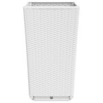 vidaXL Jardinières 4 Pièces blanc 32 5x32 5x57 cm polypropylène