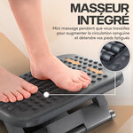 ACROPAQ Repose Pied Bureau ergonomique Antidérapant- Fonction de massage- 3 hauteurs réglables- Réglage de l'angle de l'inclinaison