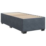 vidaXL Sommier à lattes de lit et matelas Gris foncé 90x200 cm Velours