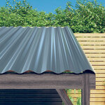 vidaXL Panneaux de toiture 36 Pièces Acier enduit de poudre Gris 80x36 cm