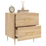 vidaXL Tables de chevet 2 Pièces chêne sonoma 40x35x47 5 cm