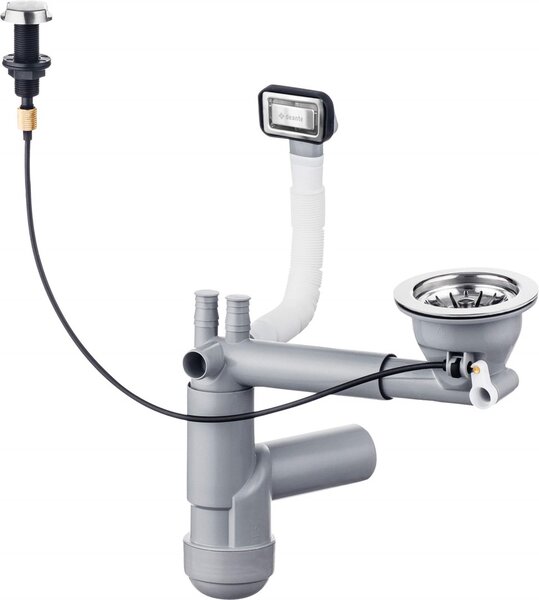 Siphon pour évier 1 cuve en granit - Gain de place
