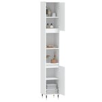 vidaXL Armoire de salle de bain blanc 30x30x190 cm bois d'ingénierie