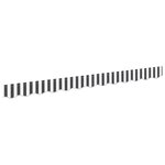 vidaXL Valance de store pour cadre de 2.5 m noir et blanc 2.3x0.2 m