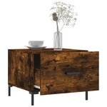 vidaXL Table basse Chêne fumé 50x50x40 cm Bois d'ingénierie