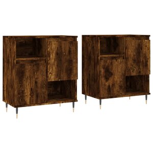 vidaXL Buffets 2 Pièces chêne fumé bois d'ingénierie