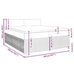 vidaXL Sommier à lattes de lit avec matelas Noir 200x200 cm Tissu