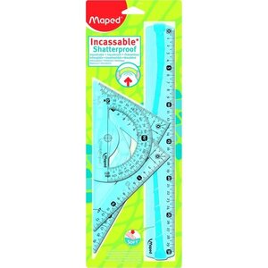 MAPED - Kit 4 instruments - INCASSABLE, coloris unique BLEU- E-COMMERCE