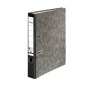 Classeur À Levier Papier Marbré A4 Recycling - Gris-dos Noir - X 25 - Falken