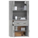 vidaXL Buffet haut Sonoma gris Bois d'ingénierie