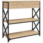 vidaXL Table console chêne sonoma 75x28x75 cm bois d'ingénierie