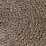 vidaXL Tapis fait à la main Jute Rond 240 cm Gris