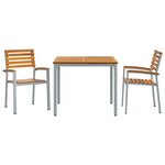 vidaXL Ensemble de salle à manger de jardin 3 pièces en bois massif d'acacia et métal