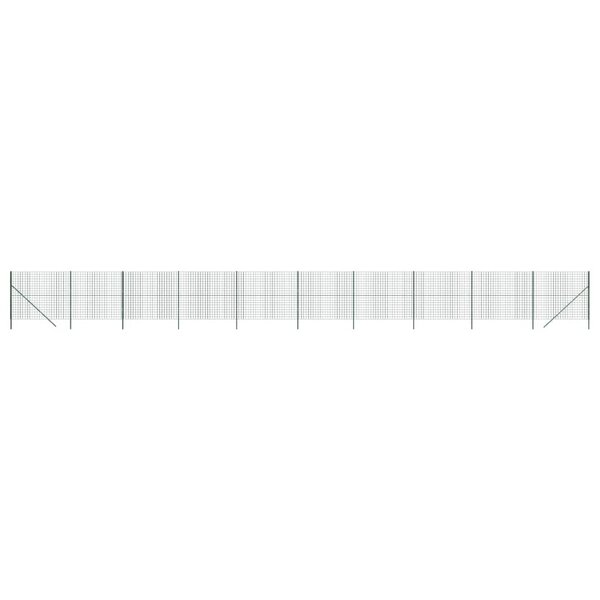 vidaXL Clôture en treillis métallique vert 2 2x25 m acier galvanisé