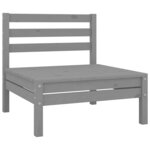 Salon de jardin meuble d'extérieur ensemble de mobilier 7 pièces bois de pin massif gris 02_0017408