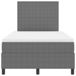 vidaXL Lit à ressorts avec matelas & LED gris clair 120x200 cm en velours côtelé
