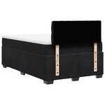 vidaXL Sommier à lattes de lit avec matelas noir 120x190 cm velours