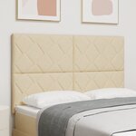 Tête de Lit LED vidaXL Design Blocks Diamant Crème 160 cm Tissu
