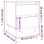 vidaXL Table de chevet chêne marron 40x35x50 cm bois d’ingénierie