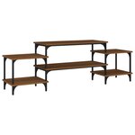 vidaXL Meuble TV Chêne marron 157x35x52 cm bois d'ingénierie