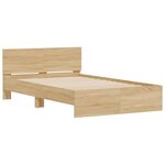 vidaXL Cadre de lit avec tête de lit chêne sonoma 120x190 cm