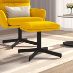 vidaXL Repose-pied Jaune moutarde 60x60x36 cm Velours