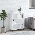 vidaXL Armoire à étagères blanc 69 5x32 5x90 cm bois d'ingénierie