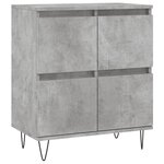 vidaXL Buffets 2 Pièces gris béton bois d'ingénierie