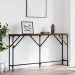 vidaXL Table console chêne fumé 140x23x75 cm bois d'ingénierie