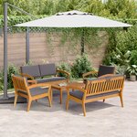 vidaXL Set Bistro 5 pièces avec coussins en bois massif d'acacia