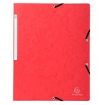 Chemise À Élastique Sans Rabat Carte Lustrée 355gm2 - A4 - Rouge - X 50 - Exacompta