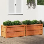 vidaXL Jardinières 2 Pièces cire marron bois de pin massif