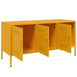 vidaXL Meuble TV jaune moutarde 100 5x39x50 5 cm acier