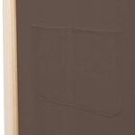 vidaXL Cloison de séparation 5 panneaux Marron 200 x 170 x 4 cm Tissu