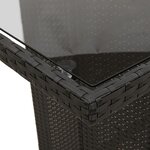 vidaXL Ensemble à manger de jardin 9Pièces coussins noir résine tressée